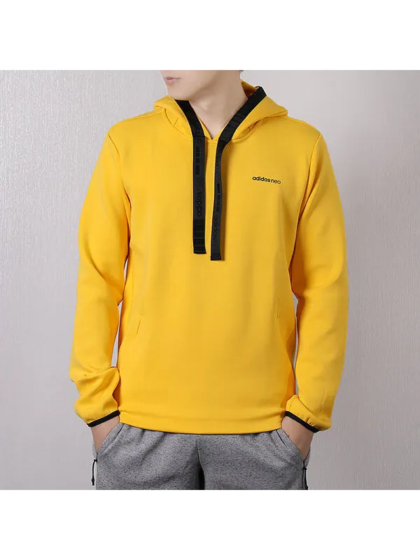 Толстовка Men's adidas neo Casual Sports Yellow — изображение 3 из 4, желтый