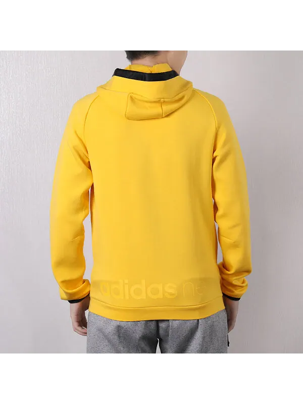 Толстовка Men's adidas neo Casual Sports Yellow — изображение 4 из 4, желтый