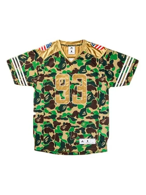 Спортивная футболка x a bathing ape sb jersey 'green' Adidas — изображение 1 из 4, камуфляж