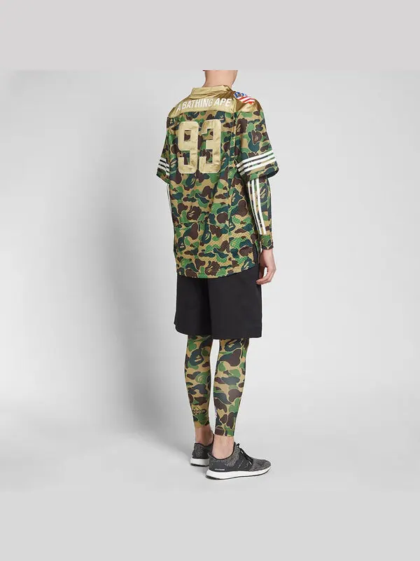 Спортивная футболка x a bathing ape sb jersey 'green' Adidas — изображение 4 из 4, камуфляж