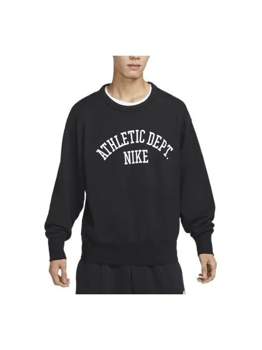 Толстовка Nike Sportswear Trend Fleece Crew Top 'Black' — изображение 1 из 4, черный/мульти