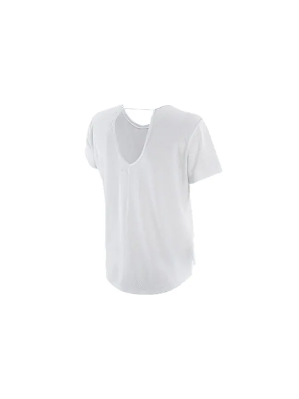 Футболка (WMNS) Nike Dri-Fit One Breathe T-shirt 'White' — изображение 2 из 4, белый