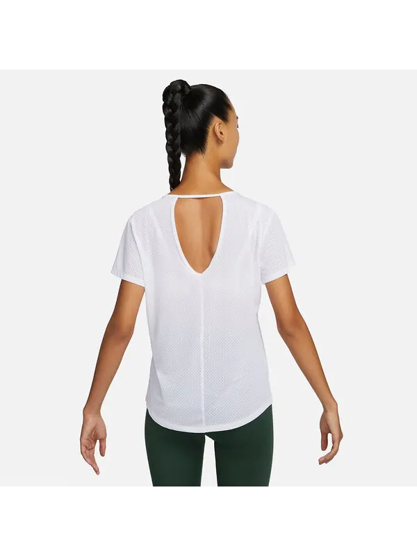 Футболка (WMNS) Nike Dri-Fit One Breathe T-shirt 'White' — изображение 4 из 4, белый