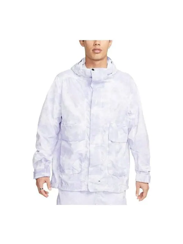 Куртка Nike Sportswear Tech Pack Woven Hooded Jacket 'Indigo Haze White' — изображение 1 из 3, индиго/мульти