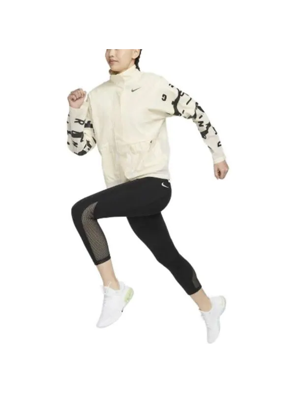 Куртка therma-fit run division jacket 'white black' Nike — изображение 3 из 3, белый/черный