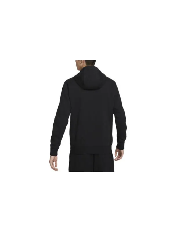 Куртка Nike Men's Club Brushed Brush Zip-Up Hooded Jacket 'Black' — изображение 2 из 3, черный/мульти