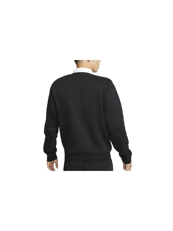Футболка Nike Club Fleece Plush Long Sleeve Lapel Shirt 'Black' — изображение 2 из 3, черный/мульти