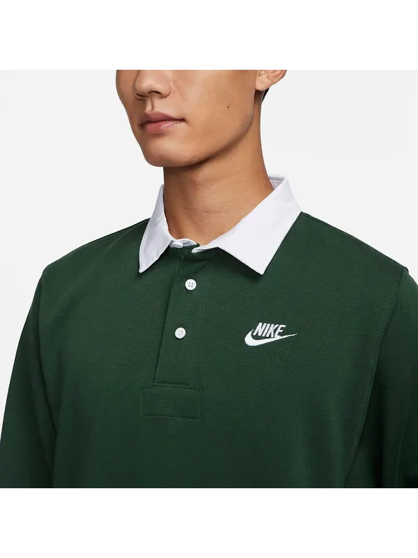 Рубашка поло клубные флисовые с накладкой сзади с длинным рукавом Nike — изображение 3 из 3, зеленый