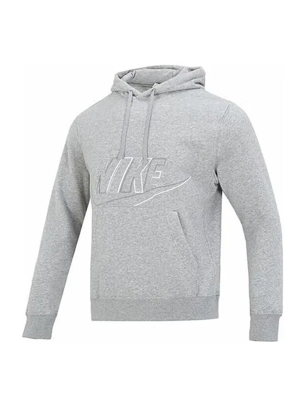 Толстовка Nike Big Logo Hoodie 'Grey' — изображение 1 из 2, серый