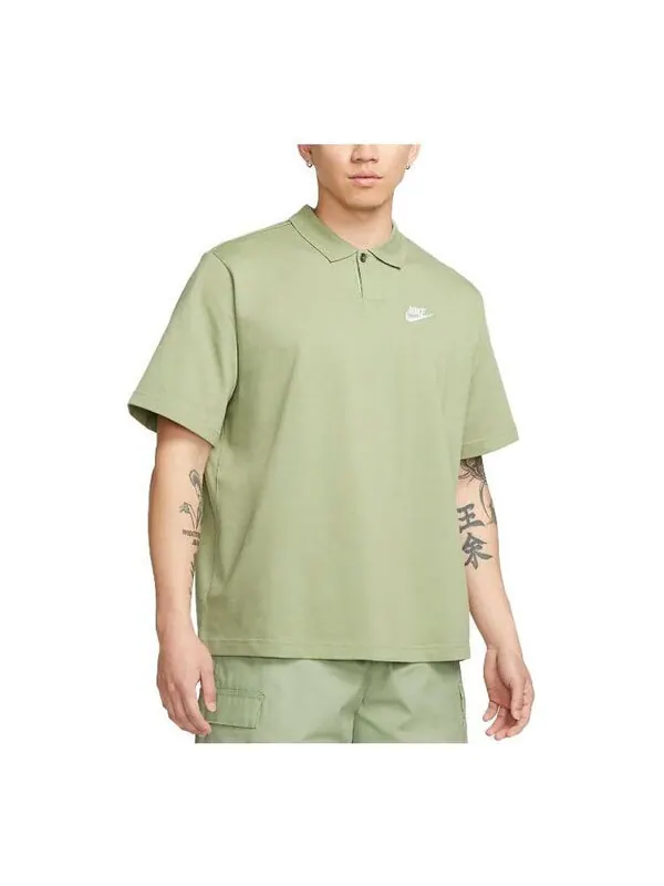 Футболка Nike Club Polo Matchup T-Shirt 'Green' — изображение 1 из 4, зеленый