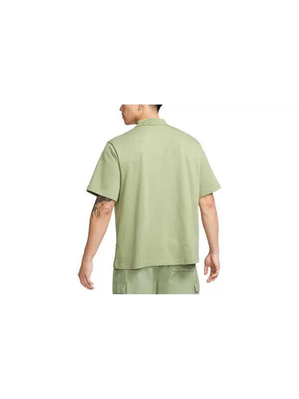 Футболка Nike Club Polo Matchup T-Shirt 'Green' — изображение 4 из 4, зеленый