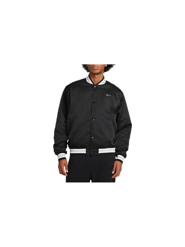 Куртка Nike Sportswear Authentics Dugout Jacket 'Black' — изображение 3 из 4, черный/белый
