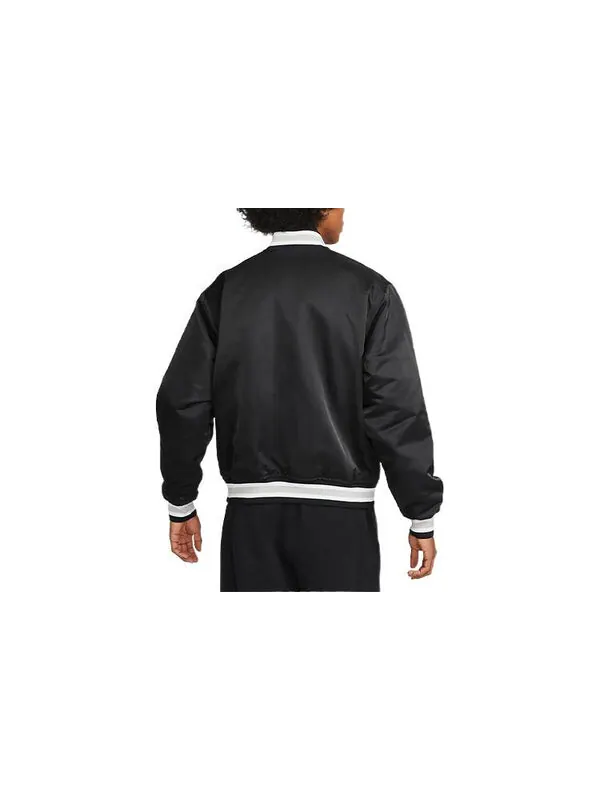 Куртка Nike Sportswear Authentics Dugout Jacket 'Black' — изображение 4 из 4, черный/белый