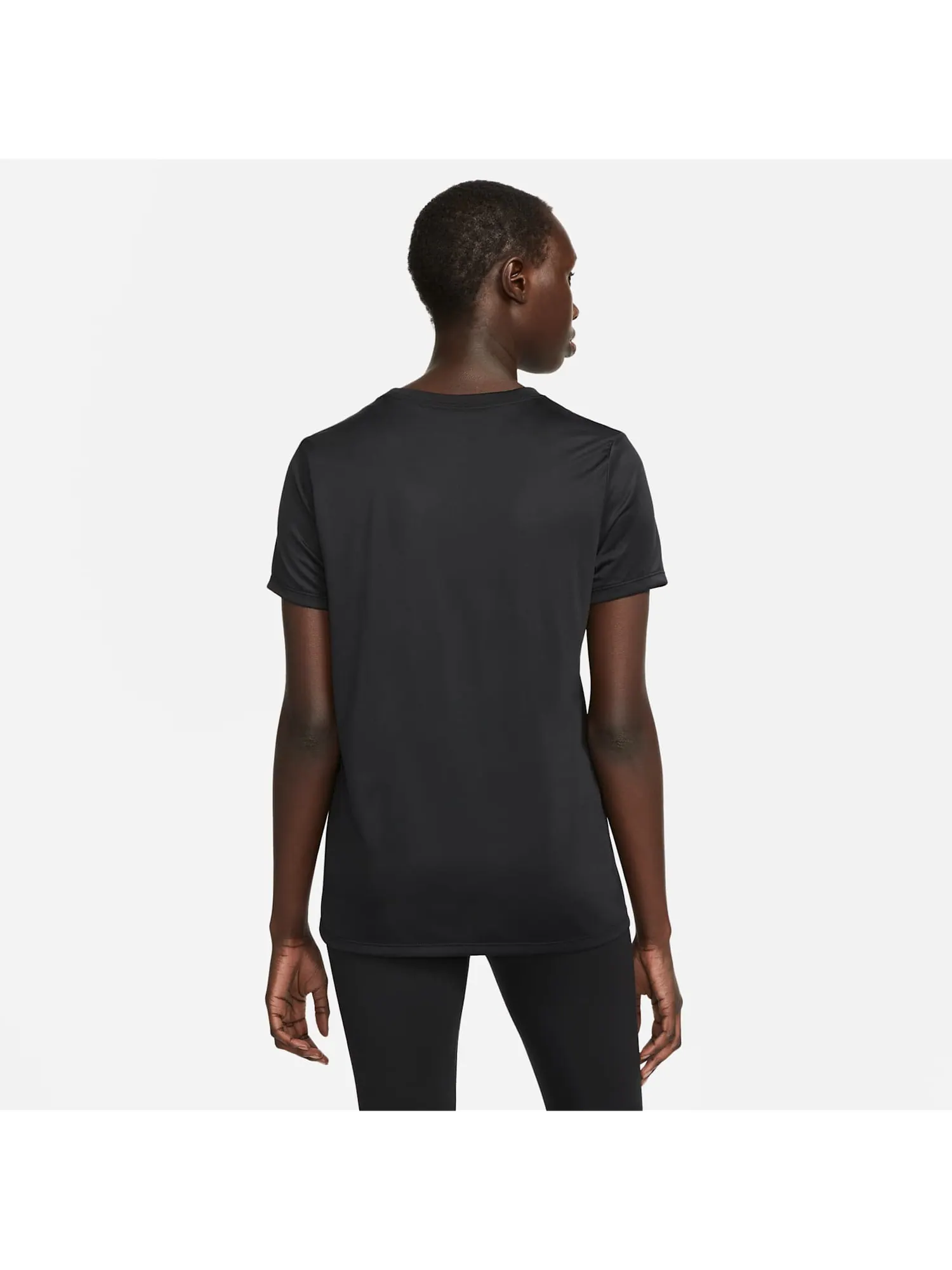 Футболка (WMNS) Nike Dri-FIT T-Shirt 'Black' — изображение 2 из 2, черный