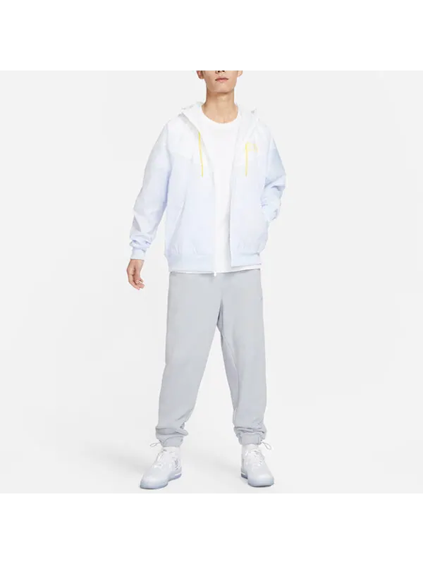 Куртка Nike Windrunner Woven Lined Jacket 'White Grey' — изображение 3 из 4, белый серый