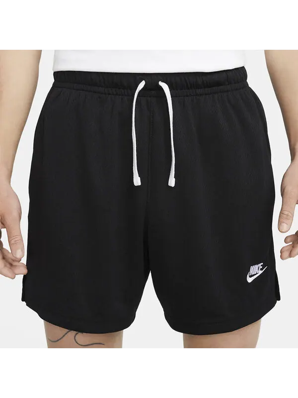 Шорты club men's mesh flow shorts 'black' Nike — изображение 2 из 4, черный