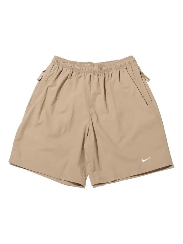Шорты соло swoosh плетеные шорты азиатские размеры Nike — изображение 1 из 1, хаки/белый