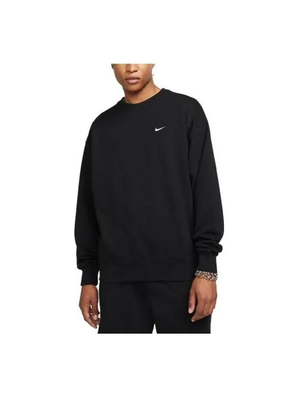 Толстовка с капюшоном Solo Swoosh с круглым вырезом Nike — изображение 1 из 2, черный