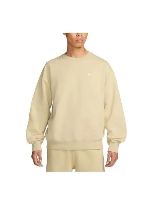 Куртка solo swoosh флисовый свитшот crew Nike — изображение 1 из 2, желтый