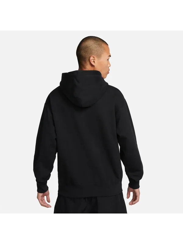 Толстовка solo swoosh french terry pullover hoodie 'black' Nike — изображение 2 из 3, черный