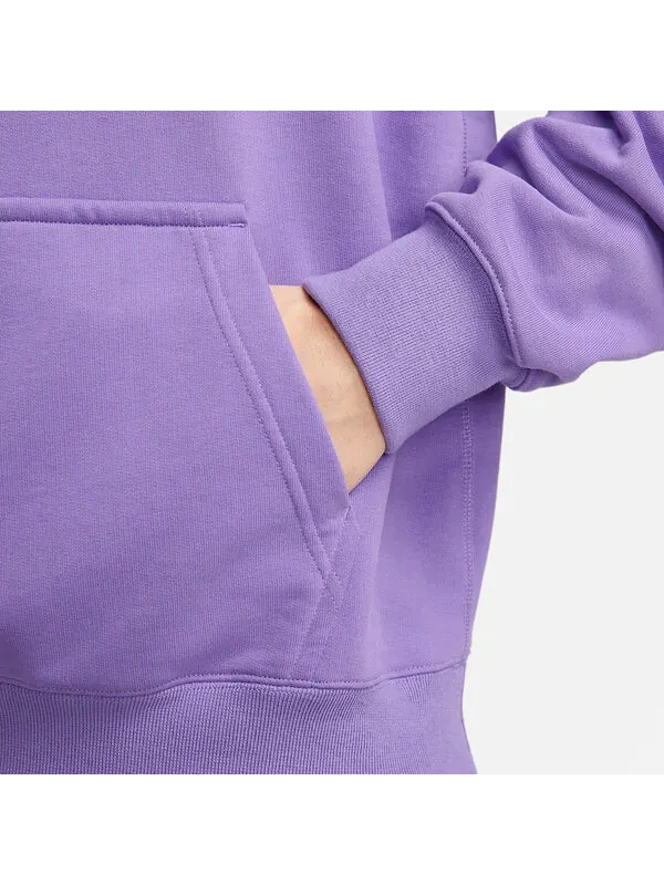 Толстовка solo swoosh french terry pullover hoodie 'purple' Nike — изображение 3 из 3, фиолетовый/белый