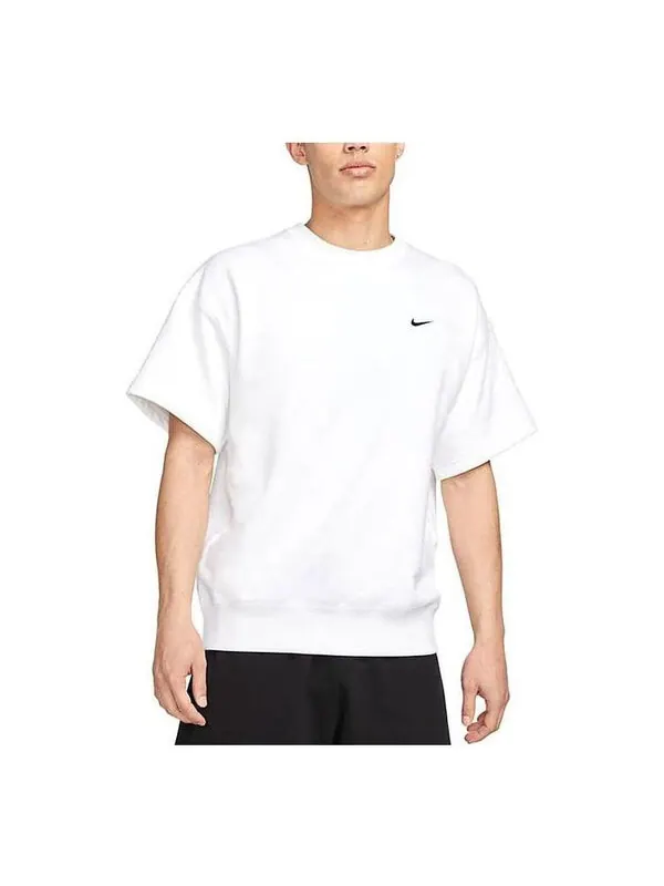 Футболка Nike Solo Swoosh Men's Short Sleeve French Terry Top 'White' — изображение 1 из 4, белый/мульти