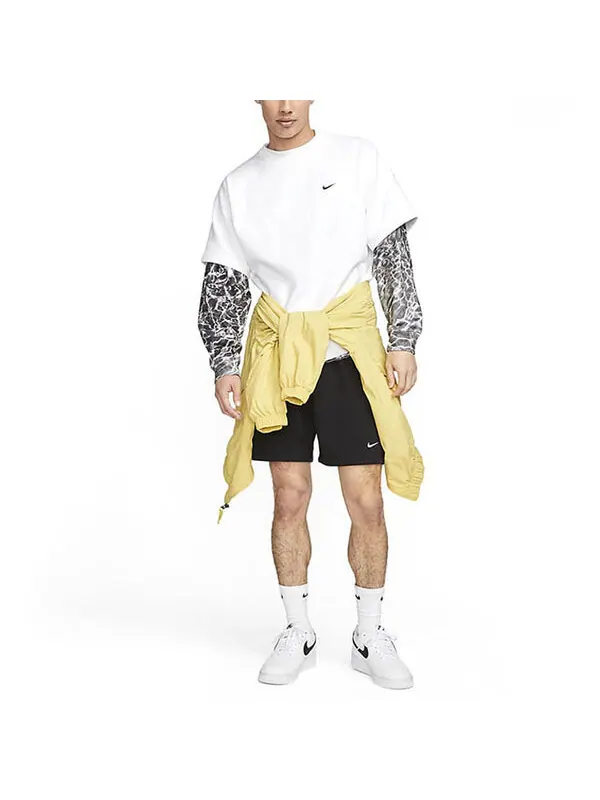 Футболка Nike Solo Swoosh Men's Short Sleeve French Terry Top 'White' — изображение 3 из 4, белый/мульти