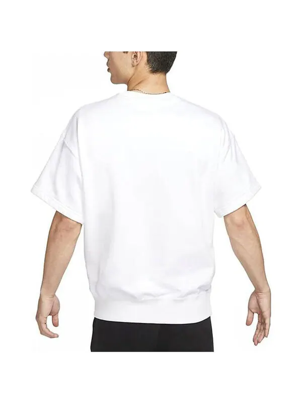 Футболка Nike Solo Swoosh Men's Short Sleeve French Terry Top 'White' — изображение 4 из 4, белый/мульти