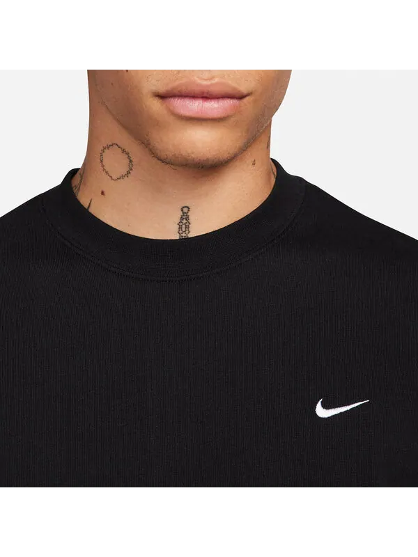 Футболка с длинным рукавом и надписью «swoosh» Nike — изображение 3 из 3, черный/белый