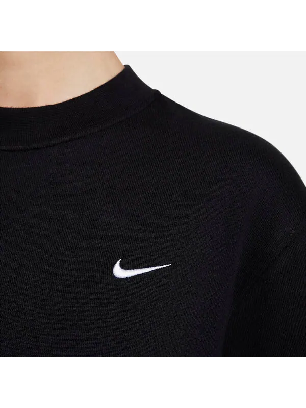 Толстовка Nike Solo Swoosh Long-Sleeve Top 'Black' — изображение 2 из 3, черный