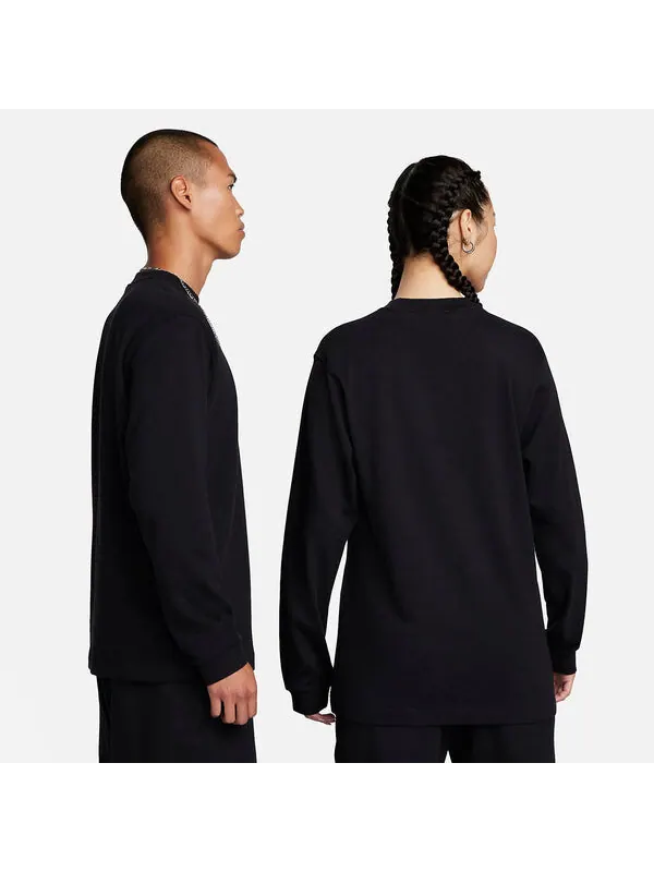 Толстовка Nike Solo Swoosh Long-Sleeve Top 'Black' — изображение 3 из 3, черный