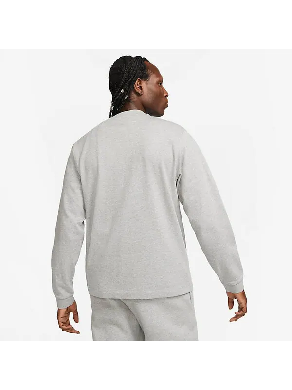 Рубашка solo swoosh crew толстовка Nike — изображение 2 из 4, светлый серый/белый
