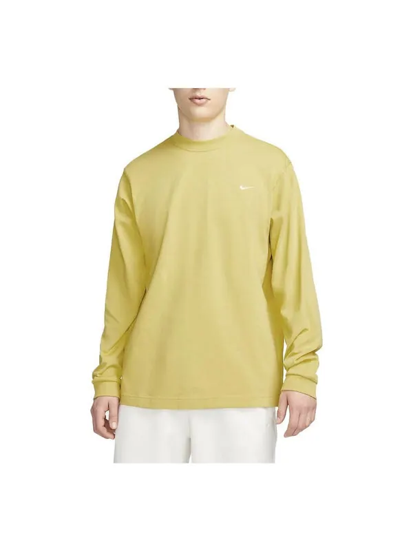 Толстовка Nike Solo Swoosh Long-Sleeve Top 'Yellow' — изображение 1 из 2, желтый