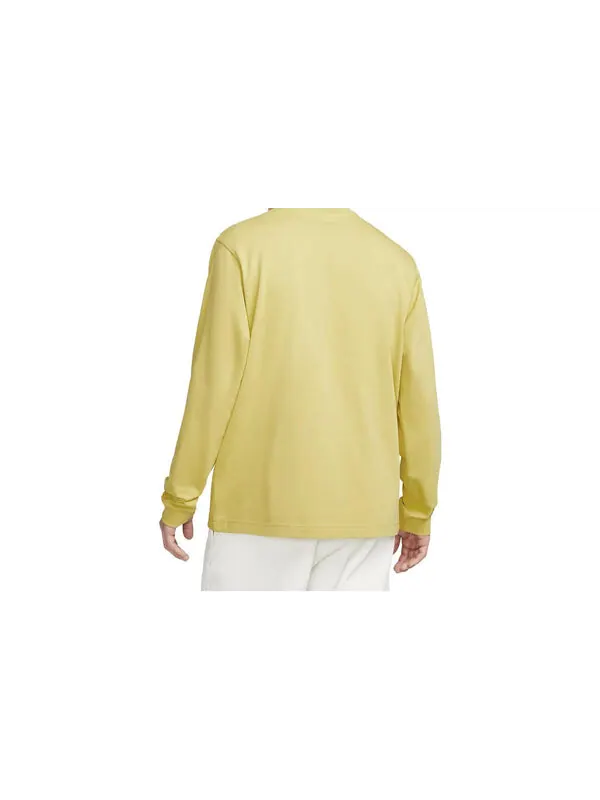 Толстовка Nike Solo Swoosh Long-Sleeve Top 'Yellow' — изображение 2 из 2, желтый