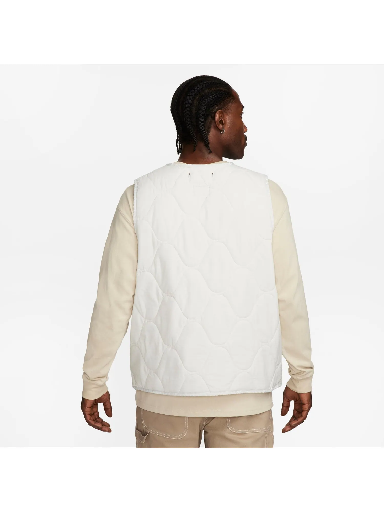 Жилет Nike Life Woven Military Vest 'Light Bone White' — изображение 2 из 4, бежевый