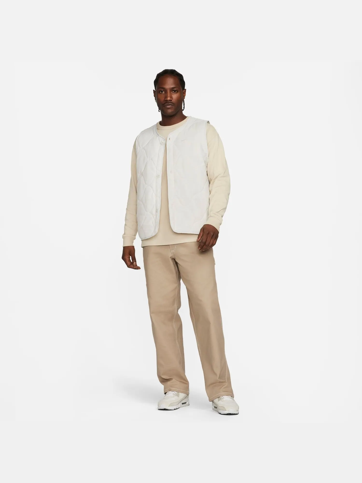 Жилет Nike Life Woven Military Vest 'Light Bone White' — изображение 4 из 4, бежевый