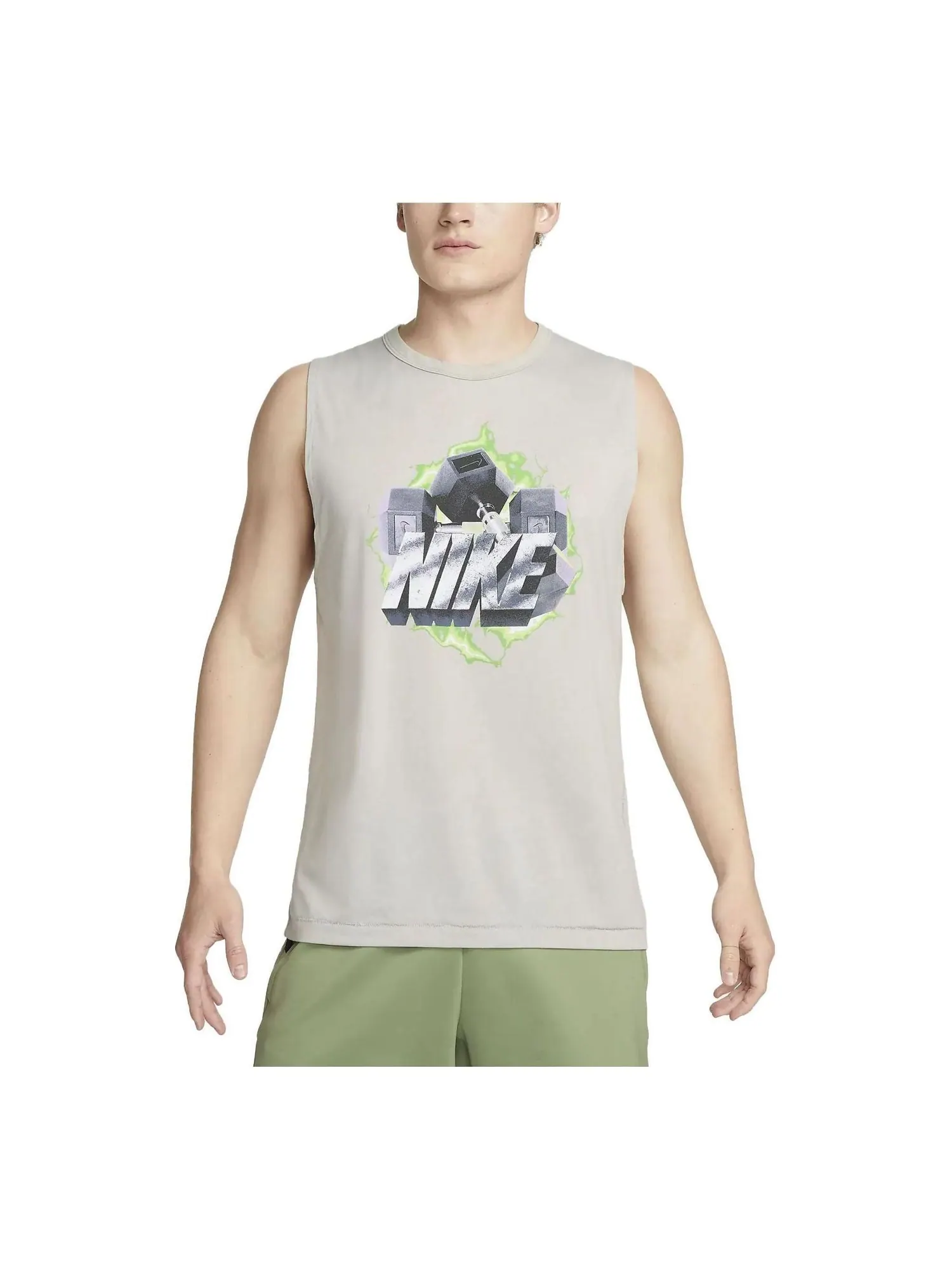 Топ Nike Dri-FIT Tank 'Grey' — изображение 1 из 2, серый