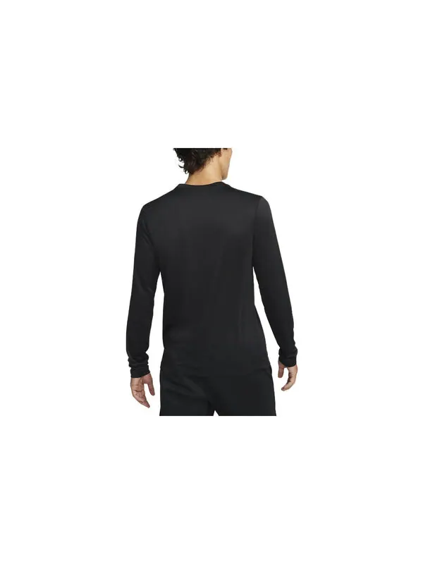 Футболка dry fit legend long sleeve tee 'black' Nike — изображение 2 из 3, черный/белый