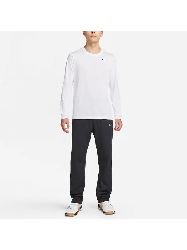 Футболка с длинными рукавами и логотипом Dri Fit Nike — изображение 3 из 3, белый/черный