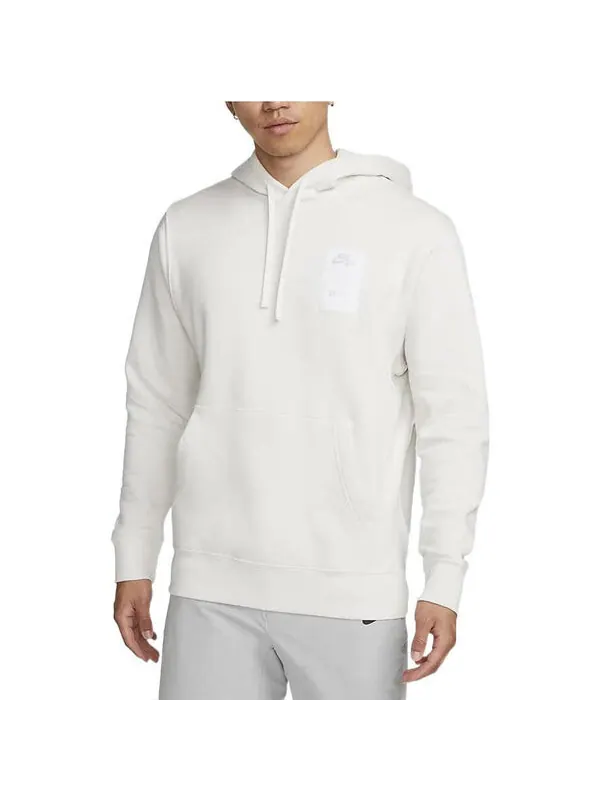 Толстовка Nike NSW Hoodies 'White Logo' — изображение 4 из 4, белый