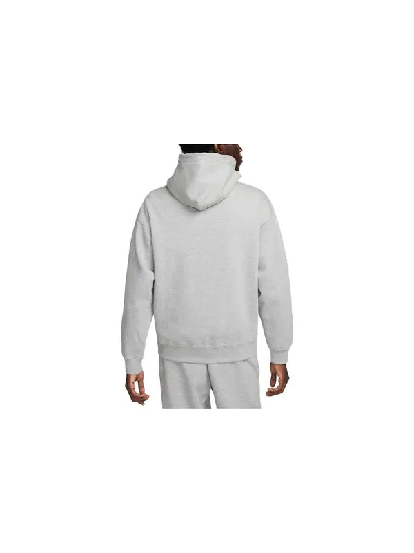 Толстовка Nike Solo Swoosh Fleece Pullover Hoodie 'Grey' — изображение 2 из 3, серый