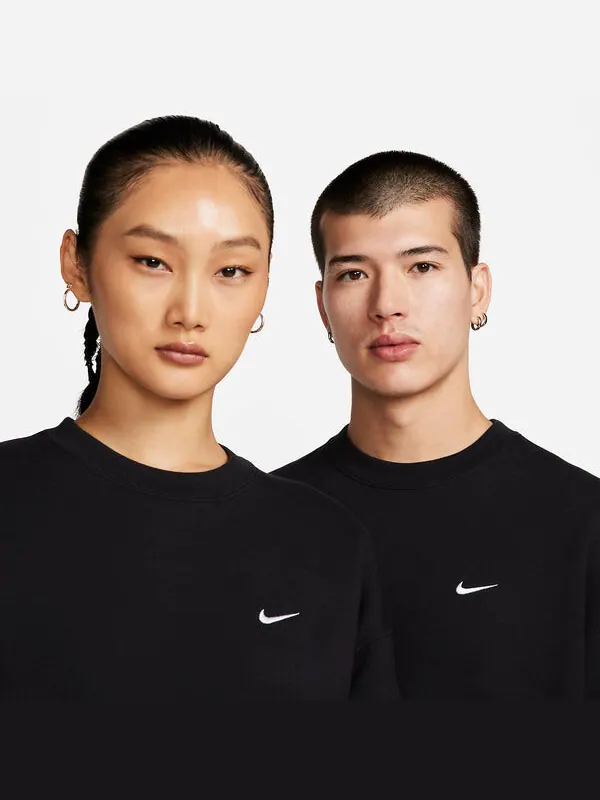 Толстовка Nike Solo Swoosh Crewneck Sweatshirt 'Black' — изображение 3 из 3, черный
