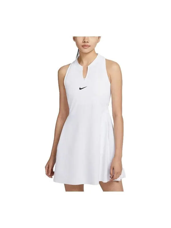 Платье (WMNS) Nike Dri-FIT Advantage Tennis Dress 'White' — изображение 1 из 3, белый