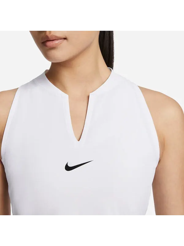 Платье (WMNS) Nike Dri-FIT Advantage Tennis Dress 'White' — изображение 2 из 3, белый