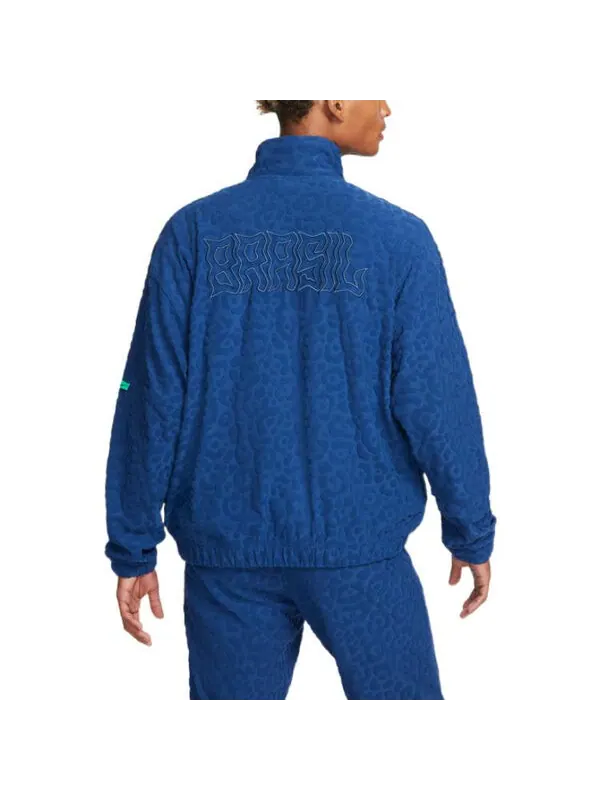 Куртка Nike French Terry Football Tracksuit Jacket — изображение 2 из 4, синий/зеленый