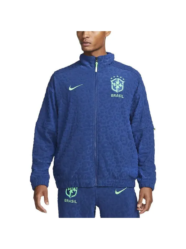 Куртка Nike French Terry Football Tracksuit Jacket — изображение 4 из 4, синий/зеленый