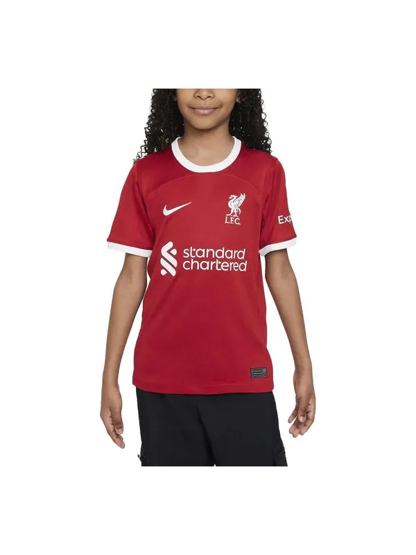 Спортивная футболка dri-fit liverpool fc 2023/24 stadium home soccer jersey 'red' Nike — изображение 1 из 3, красный/белый