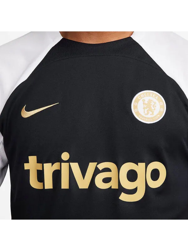 Футболка chelsea fc strike dri fit трикотажные майки Nike — изображение 3 из 4, черный/белый