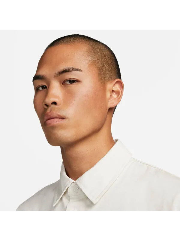 Куртка Nike Life Woven Military Short-Sleeve Button-Down Shirt 'White' — изображение 3 из 4, белый