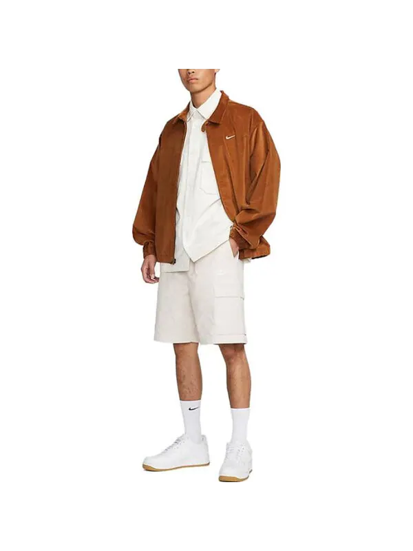 Куртка Nike Life Woven Military Short-Sleeve Button-Down Shirt 'White' — изображение 4 из 4, белый